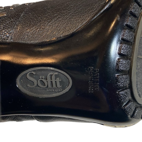 Söfft Heeled Leather Black Mules with Studs - Picture 11 of 14